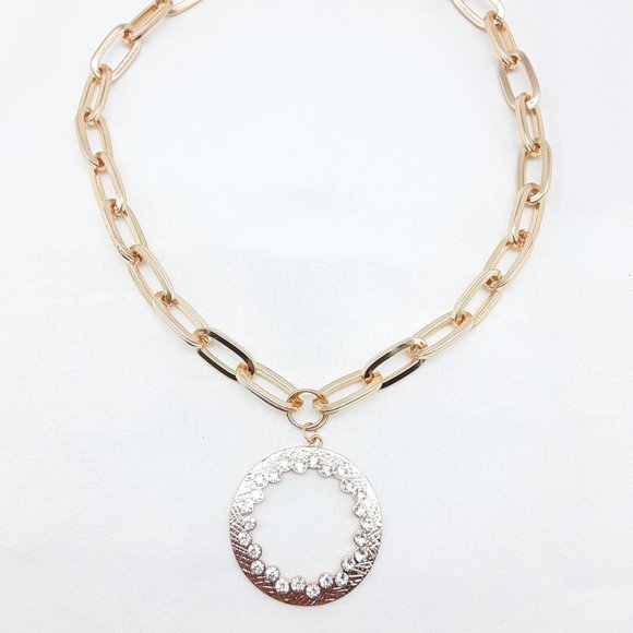 Golden Linkz - Handmade One Of A Kind Necklace - Picture 1 of 5
